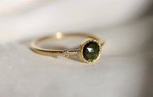 Load image into Gallery viewer, GREEN TOURMALINE &amp; DIAMOND RING
