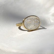 Load image into Gallery viewer, CARVED MOONSTONE RING
