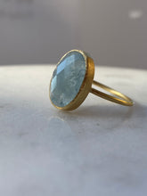 Load image into Gallery viewer, ROSE-CUT AQUAMARINE RING
