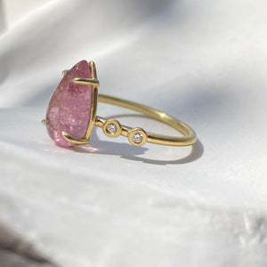 PINK TOURMALINE & DIAMOND RING