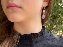Load image into Gallery viewer, MOONSTONE, TOURMALINE &amp; TANZANITE EARRINGS
