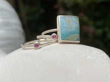 Load image into Gallery viewer, LARIMAR &amp; RUBY STACK RINGS
