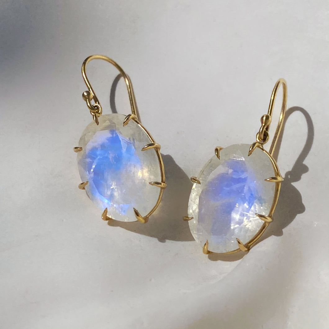 FACETED MOONSTONE EARRINGS